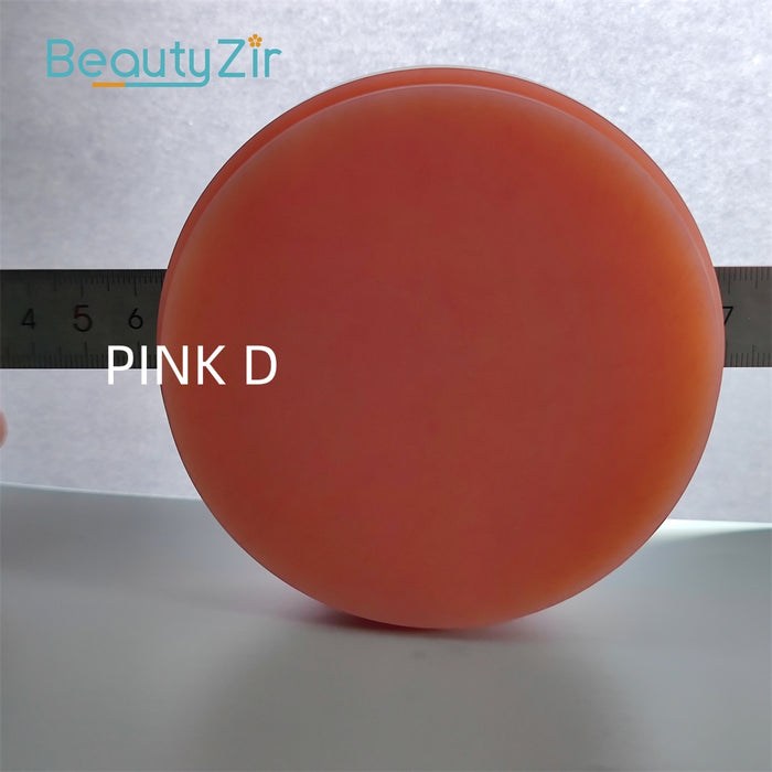 Pink PMMA Block/disc—Open System(98mm 95mm)——Thickness 10mm-30mm