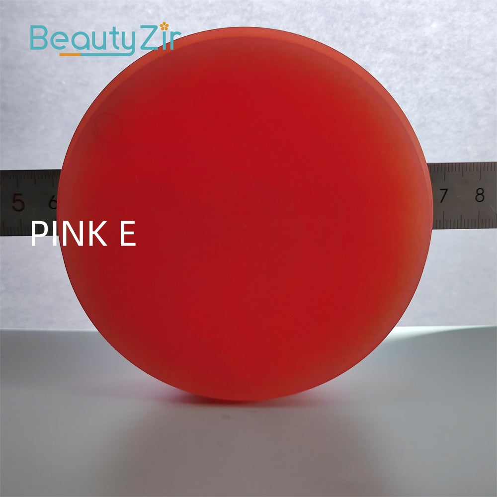 Bloque/disco de PMMA rosa—Sistema abierto (98 mm)——10 mm-20 mm