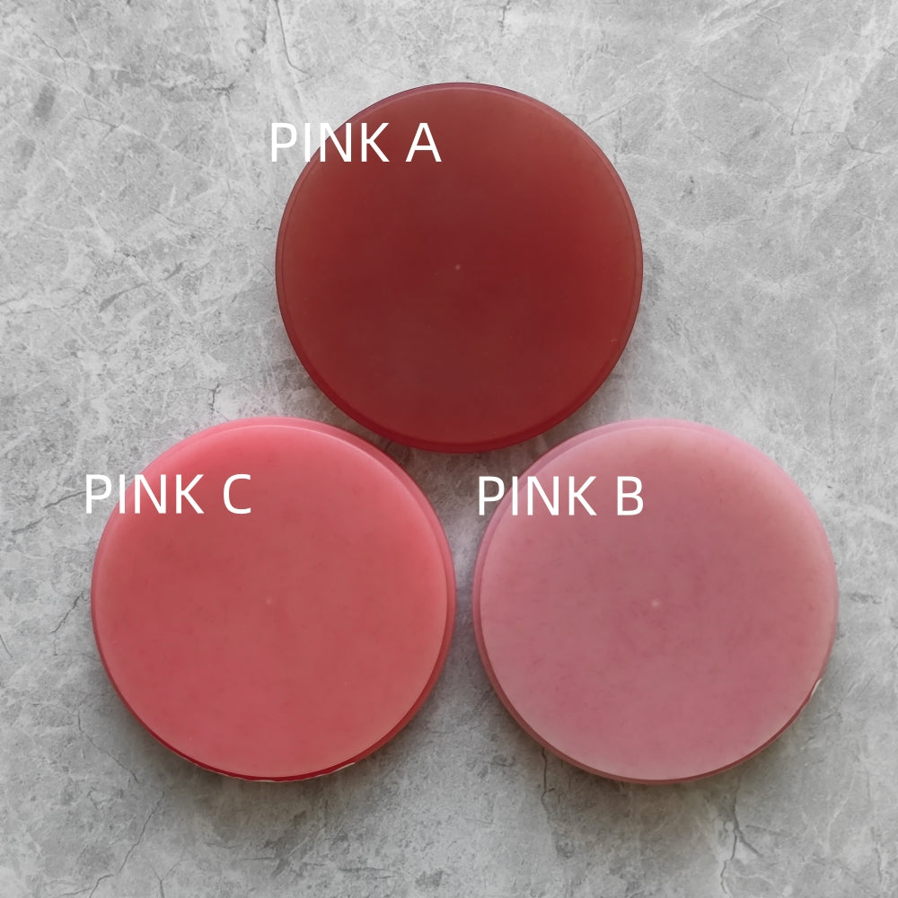 Bloco rosa PMMA 98 mm 95 mm (espessura 12 mm-30 mm)